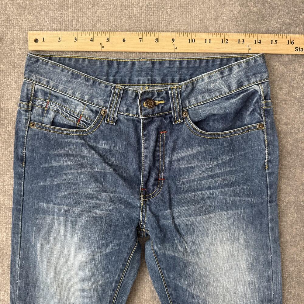 Dsquared2 Jeans Mens 29 Blue Straight Leg Distressed Denim Made Italy Designer - Picture 8 of 15